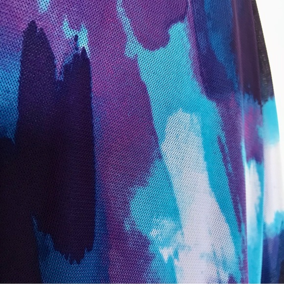 Ocean blue XSCAPE Maxi formal chiffon dress in size 4 - Picture 7 of 15